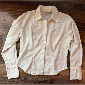 Maurices White Collared Button Down Shirt